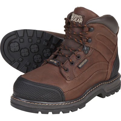 Gravel Gear Waterproof 6in. Steel Toe Work Boot - Brown