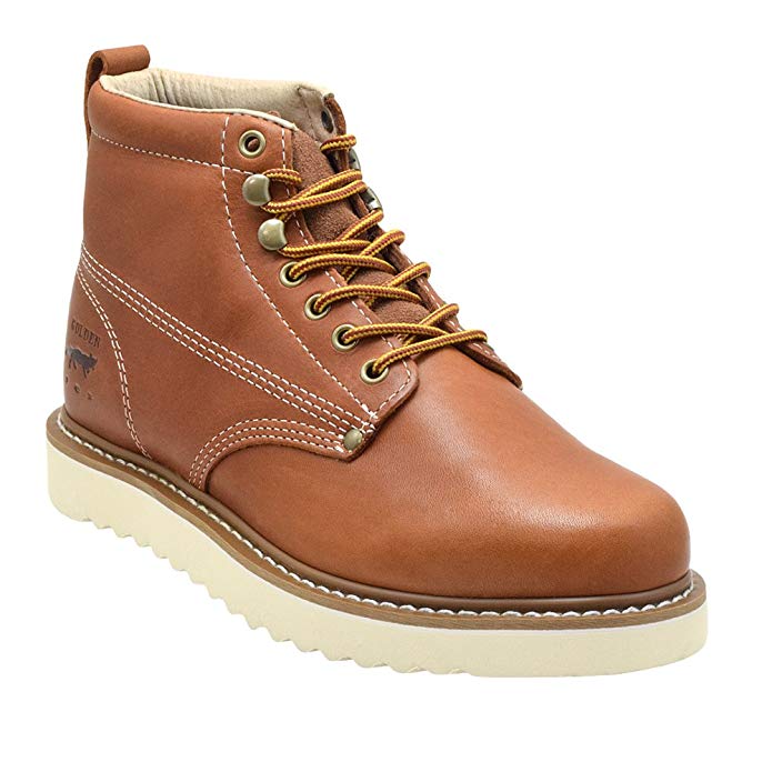 Golden Fox Men's Plain Toe Work Boots Lightweight