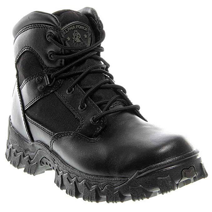 Rocky 6in. AlphaForce Waterproof Duty Boot - Black, Size 10 Wide, Model# 2167