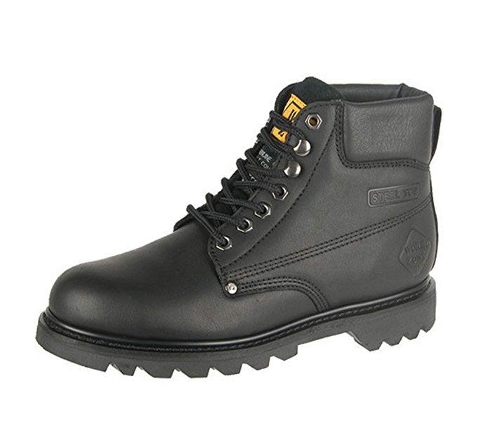 Work Zone Men's 6 Inch Steel Toe Black Boot, Style: S611