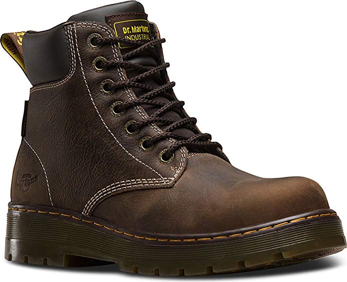 Dr. Martens Mens Winch Waterproof Soft Toe Leather Work Boot Brown