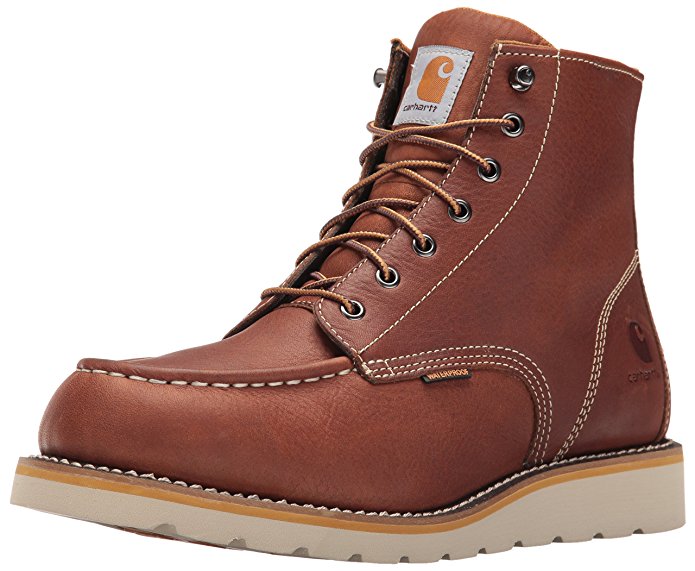 Carhartt Men's CMW6175 6-inch Waterproof Tan Wedge Soft Toe Work Boot