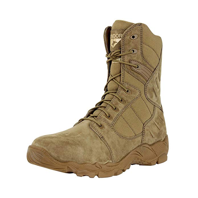 CONDOR Men's Richards Zip 9'' Tactical Waterproof Leather, Nylon Fabric Boots