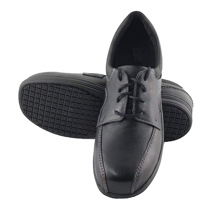 Townforst Mens Slip and Oil Resistant Composite Toe Leather Shoes