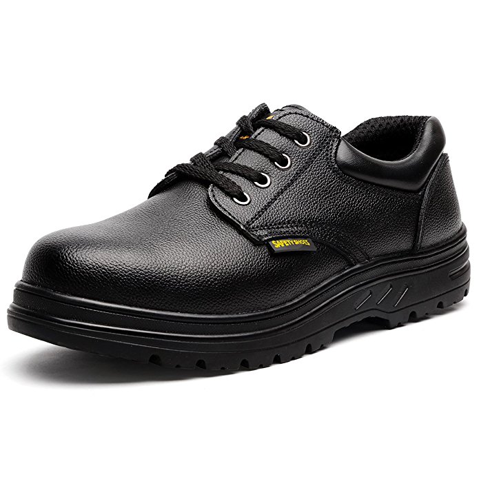 JACKBAGGIO Men's Steel Toe Slip Resistant Uniform Work Shoes 8802