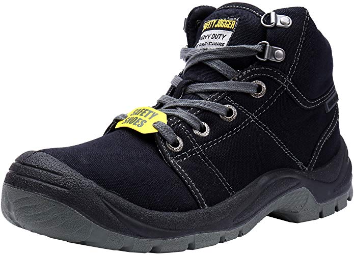 LARNMERN Safety Boots Men's Steel Toe Work Shoes S1P Level Industrial Construction Boots