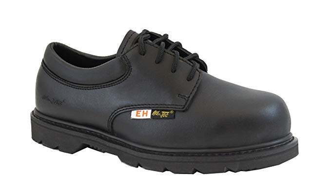 Adtec Mens Black 4in Composite Toe Oxford Shoes Leather Uniform