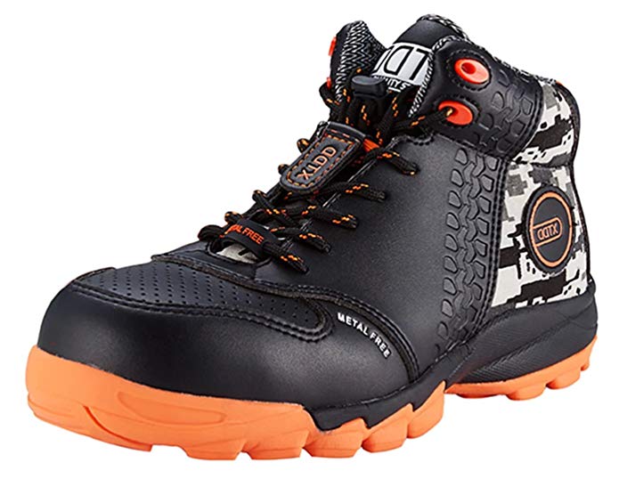 DDTX Men's Composite Toe Work Boots Ankle High Safety Shoes Black